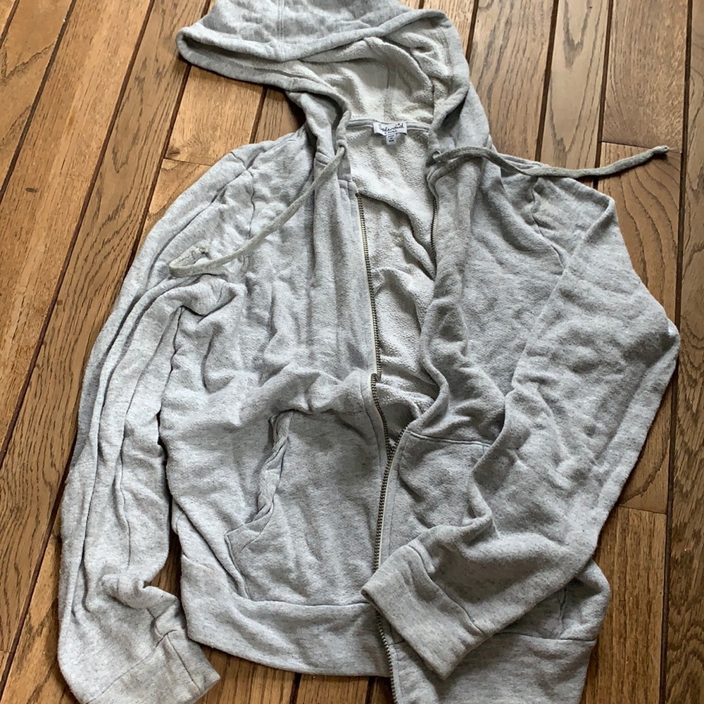 Splendid XS thin cotton/viscose zip up hoodie